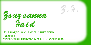 zsuzsanna haid business card